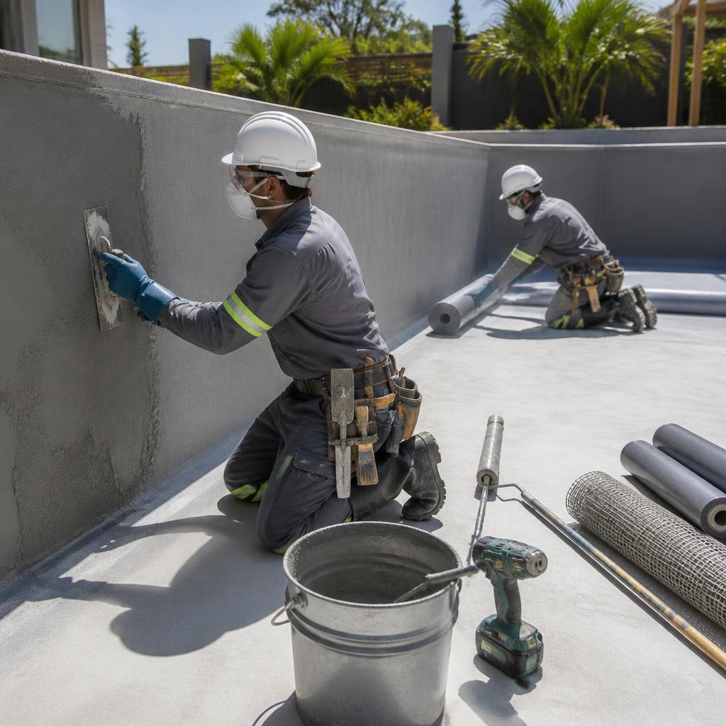 Impermeabilização de piscina residencial